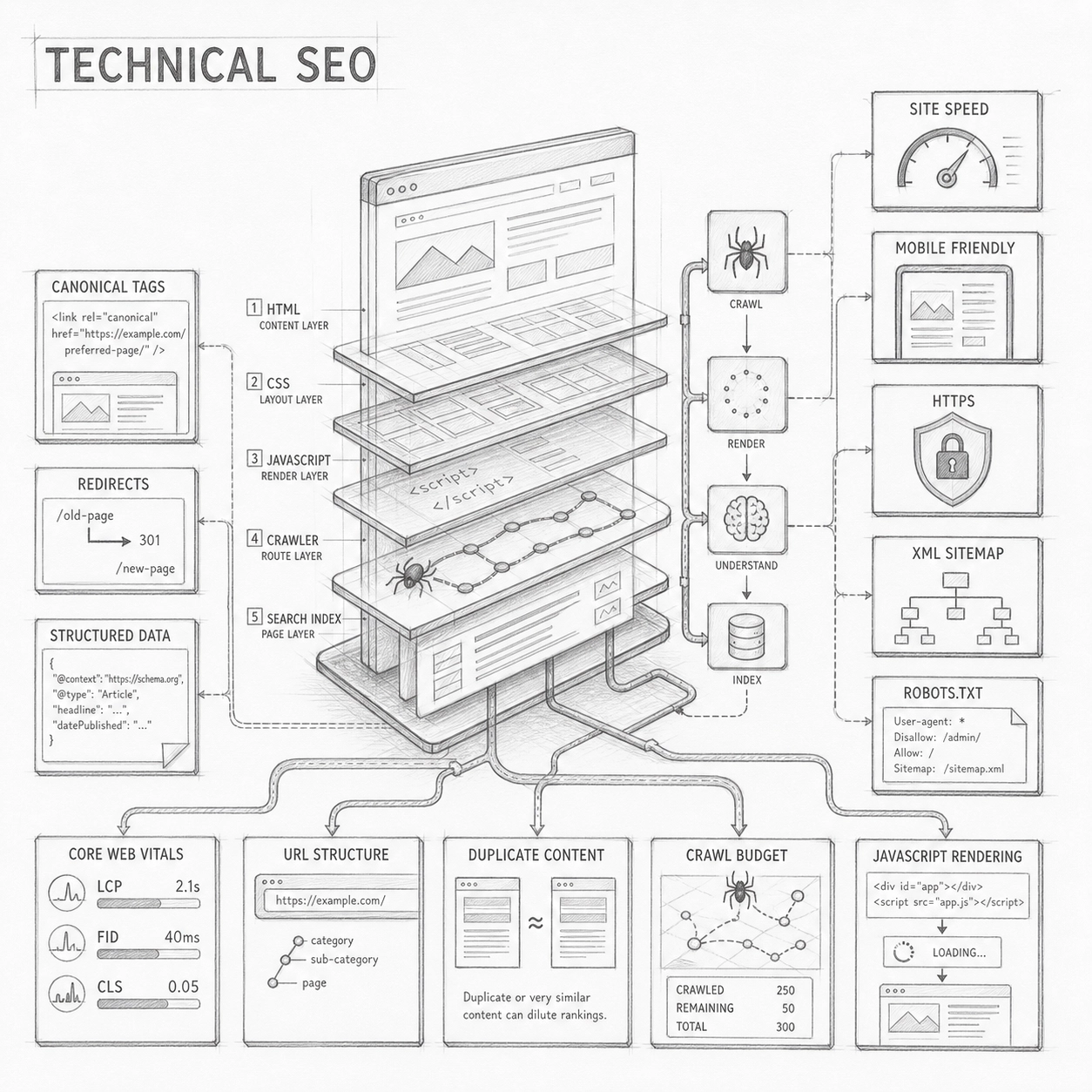 Technical SEO website infrastructure